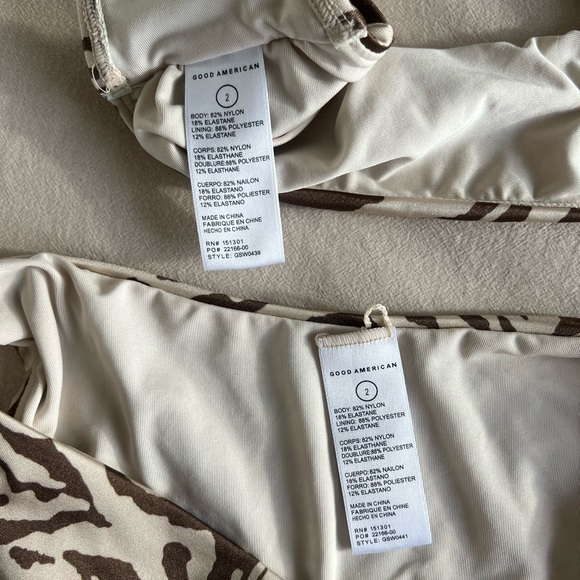Good American Bikini in neutral tiger stripe (size M) - Picture 5 of 9